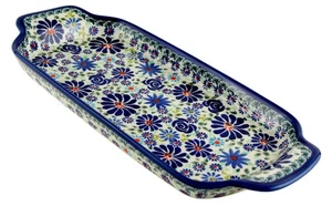 Polnische Keramik Serviertablett von Zaklady Boleslawiec - 13,5" lang - Made in Poland - Bild 1 von 4