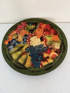 Annie Modica Künstler signiert "Pigin' Out" Lazy Susan rundes Tablett - Made in USA - Bild 1 von 16