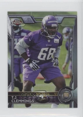2015 Topps Chrome Mini Rookies TJ Clemmings #163 Rookie RC - Image 1 of 2