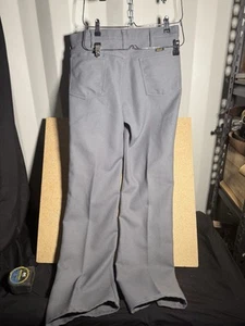 Vintage Wrangler Pants Mens 35x34 Gray 82GY Cowboy Cut Wrancher Polyester Disco - Picture 1 of 3