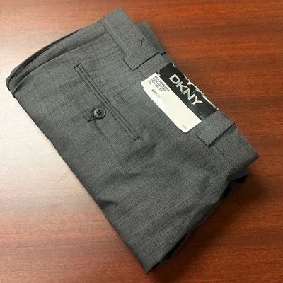 DKNY Wool Dress Pants Size 42x30 Pleated Cuffed Trousers Slacks Business NWT - Image 1 of 4