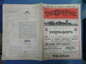 WWI WAR GUERRE 14/18 : revue THE GRAPHIC 1916 Nr 2448 Adv. BOVRIL LIFEBUOY SOAP - Picture 1 of 1