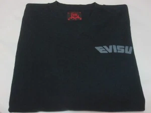 Vintage EVISU "Rare" European Edition 100% Cotton V-Neck Sweater (Dark Blue | M) - Picture 1 of 17