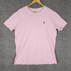 Polo Ralph Lauren Shirt Mens Size L Pink Short Sleeve Cotton Tee T-Shirt - Picture 1 of 12