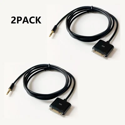 2PACK Dock Connector to 3.5mm Jack Line Out Aux Cable Lead for iPod/iPhone/iPad - Image 1 of 4