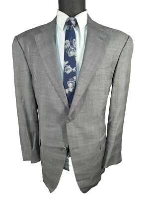Abrigo Blazer Chaqueta AUSTIN REED Para Hombres Gris GLEN CUADROS Lana 2 Botones Deportivo 44R Foto 1 de 4