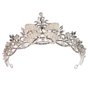 Braut Abschlussball Geburtstagsgeschenk Vintage Smaragdgrün Krone Diadem Goth Schwarz Hochzeit - Bild 1 von 5