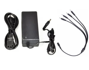 Adaptador de alimentación UL AC/DC 12V 5 amperios + divisor de alimentación de 1 a 4 para cámara de seguridad CCTV - Imagen 1 de 5