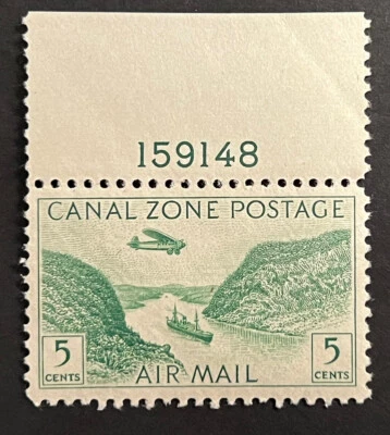 Travelstamps: 1931 Canal Zone Stamps Scott #C7, 5¢ Airmail Mint MNH OG *NUMBERED - Image 1 of 4