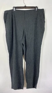 Liz Claiborne LIVVY Womens Dress Pants Plaid Black White Straight Plus Size 2X. - Picture 1 of 18