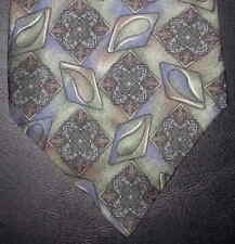 Strathmore Tie Silk Green Blue Brown Marbled Diamond Tear Design NIB t2177 