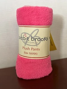 Bobbie Brooks Pajama Pants Girl’s Size Small 6/6x Pink Plush NWT - Picture 1 of 2
