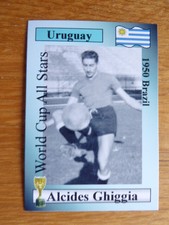 ALCIDES GHIGGIA URUGUAY FOOTBALL CARD WORLD CUP ALL STARS MINT
