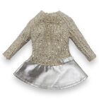 Vintage Barbie Dress 1969 Silver Sparkle #1885 & 1970 Salute to Silver Outfit