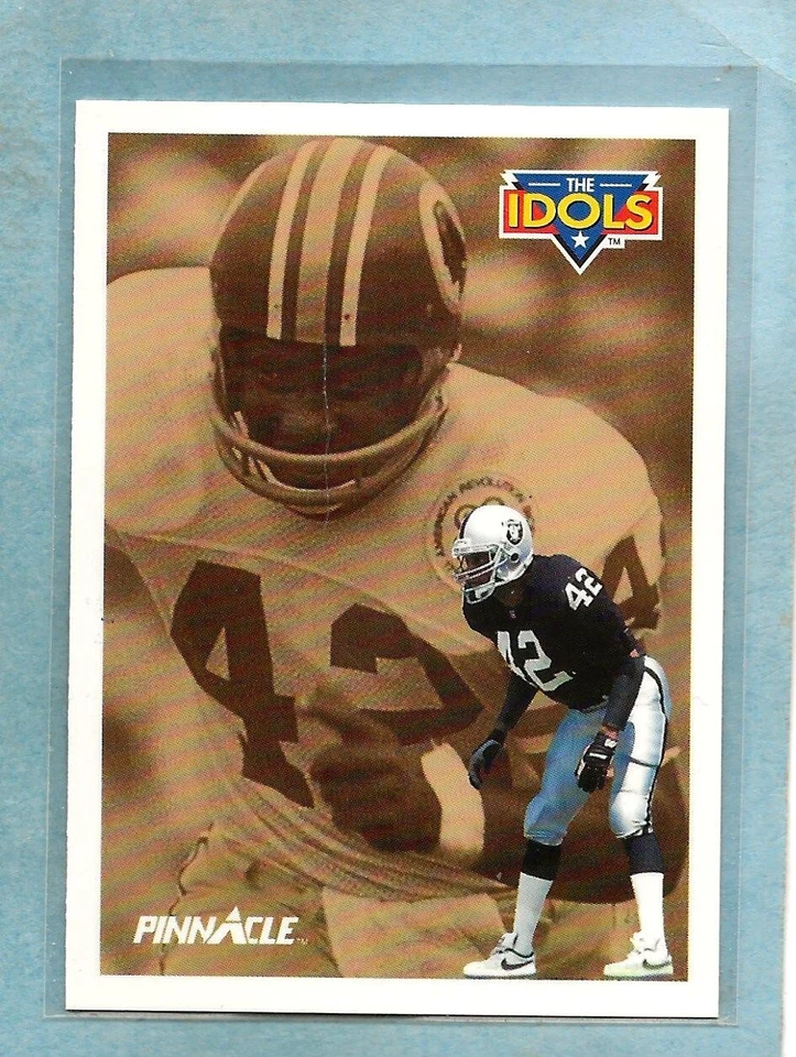 RONNIE LOTT - 1991 Pinnacle "Idols" - #381 - Raiders - $1 Shipping - MINT - Image 1 of 1