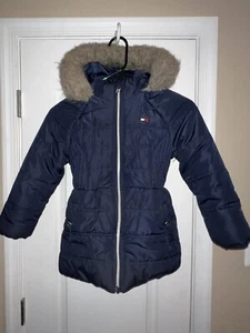 Boys Size XS(5/6) Tommy Hilfiger Youth Fleece Lined Hooded Puffer Winter Jacket - Picture 1 of 9