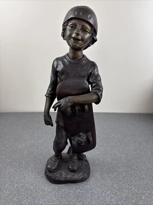 Estatua de bronce grande escultura de skater JR Sport Art Deco Skate Regis Galería Foto 1 de 4