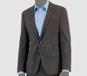 Hugo Boss Men's Brown Slim Fit Herringbone Suit Separate Jacket Size 38S - Picture 1 of 2