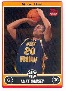 2006-07 Topps Miami Heat Basketball Card #260 Mike Gansey Rookie