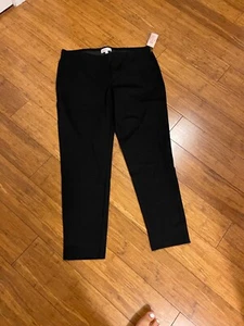 NANETTE LEPORE Womens Black Stretch Pants Size XL nwt  waist 36" high rise - Picture 1 of 3