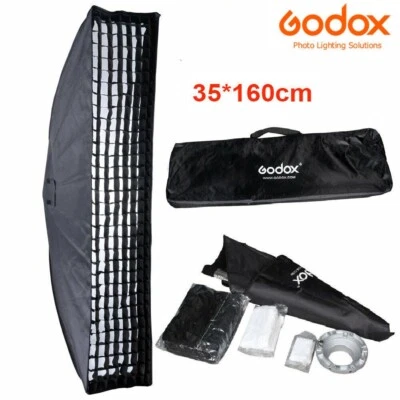 AU Godox FW 35*160cm Bowens mount Softbox with Honeycomb Grid for Studio Flashes - Image 1 of 4