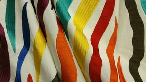 2,5 YDS ATEMBERAUBENDER SELTENER SCHUMACHER ZOU REGENBOGEN BESTICKTER POLSTERSTOFF - Bild 1 von 12