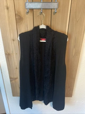 Sunn Leigh черный без рукавов длинный свитер прикрыть размер 3 X новый без ЯРЛЫКОВ - Изображение 1 из 3