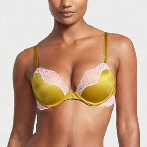 NEW Victoria's Secret Push Up Bra 38D Very Sexy Underwire Padded Lace VS - Picture 1 of 10