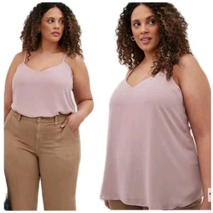 TORRID Sophie Rouge Chiffon doppellagiges Swing-Trägertop Übergröße 4X - Bild 1 von 7