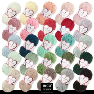 Rico Design 100 g Creative Chenillove Wolle Stricken Häkeln Babygarn 25 Farben - Picture 1 of 66