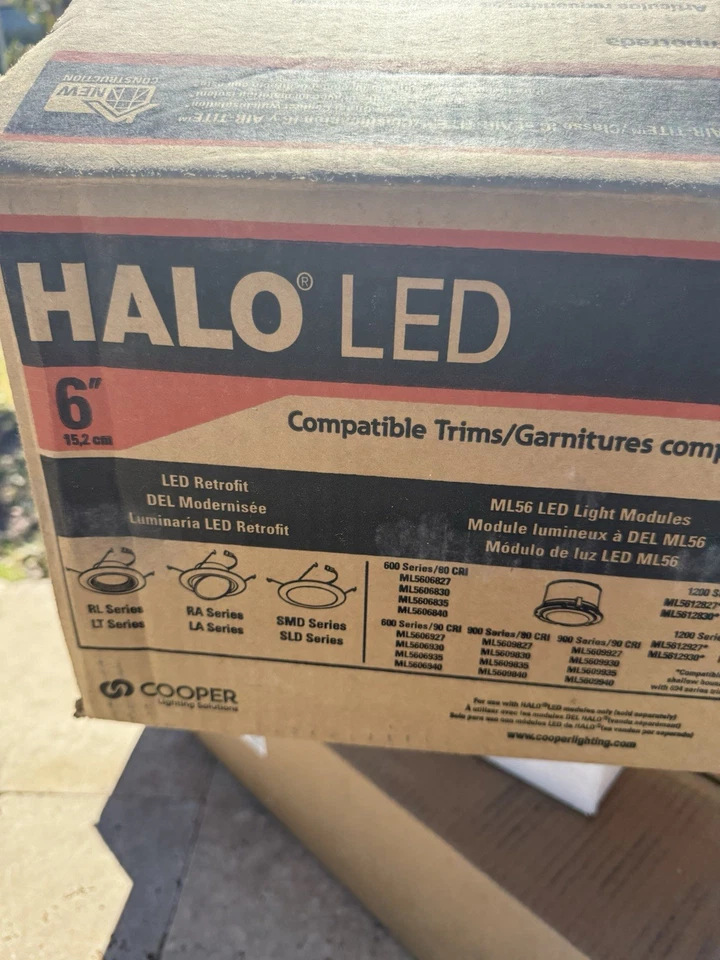 HALO H7ICAT | Paquete de 6 carcasas de iluminación empotradas de aluminio H7 Air-Tite 6" | Selladas Foto 1 de 1