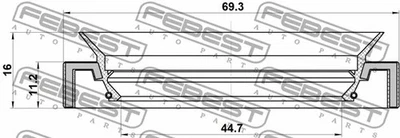 Масляное уплотнение приводного вала FEBEST 2011-2023 Toyota Hilux 95HAY-46691119C - Изображение 1 из 2