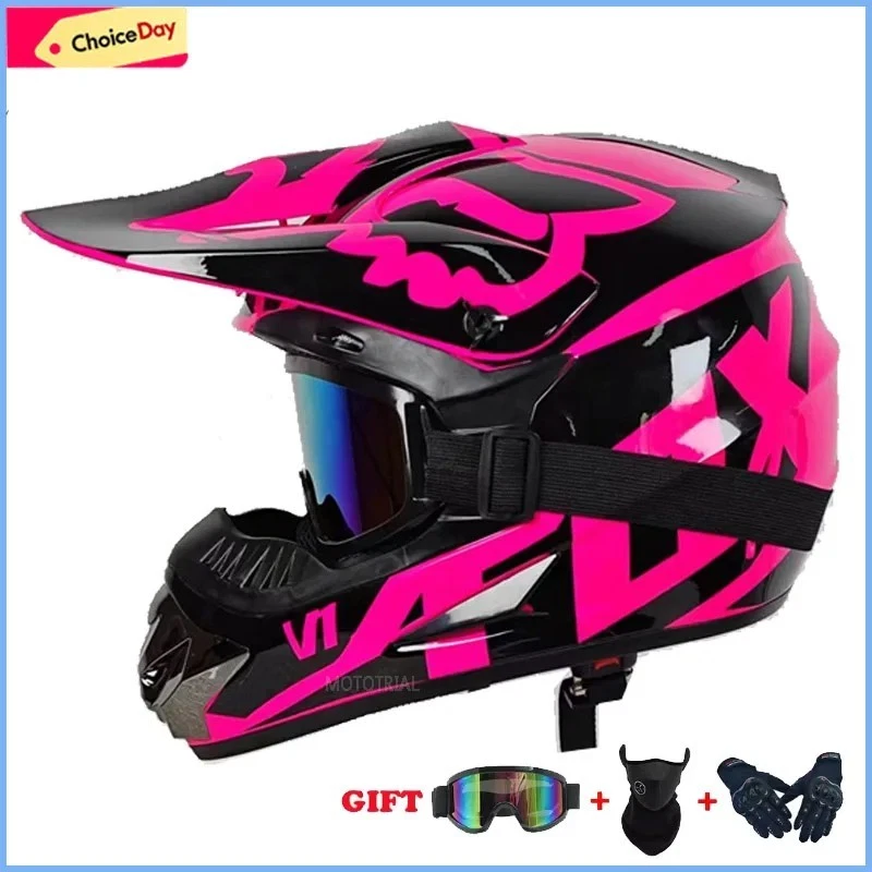 BRANDED Adult Off-Road Motocross Helmet ATV MTB DH DOT Approved Full Face UK STOCK