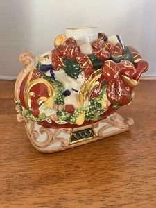 WATERFORD/ CANDLE HOLDER/   Christmas/ Holiday Sleigh Ride/ - Picture 1 of 10