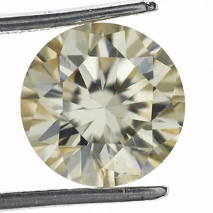 Light Brown Round Cut Loose Moissanite Lab Diamond VVS Polished Faceted Jewelry - Picture 1 of 22