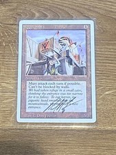 Juggernaut Magic the Gathering MTG Revised Heavy Play Creased - Artist Signed