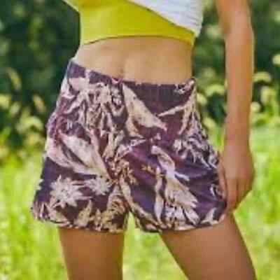 Pantalones Cortos Atléticos Para Mujer Free People Movement The Way Home Púrpura Estampado M Foto 1 de 4