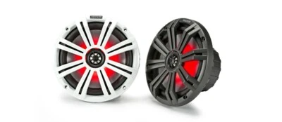 Kicker 45KM84L 8" full-range marine Audio Power speakers with LED lighting NEW - Image 1 of 4