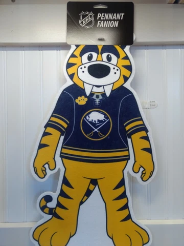 BUFFALO SABRES MASCOT SHAPE CUT FELT WALL BANNER PENNANT 9"X18" Cover