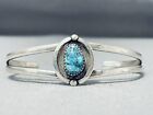 WONDERFUL VINTAGE NAVAJO KINGMAN TURQUOISE STERLING SILVER BRACELET