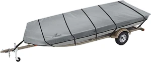 Fade Resistant Trailerable 600D Waterproof Jon Boat Cover - Fits Jon Boat 15' Lo - Picture 1 of 8