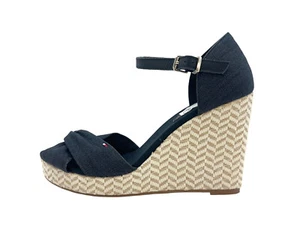 Tommy Hilfiger Alpargata Sandalia de cuña Tacón de cuña Sandalia Talla 41 Alpargatas Elena - Imagen 1 de 8