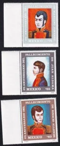 Mexico 1986 Independence War Heroes, MNH set of 3, sc#1445-1447 - Picture 1 of 1
