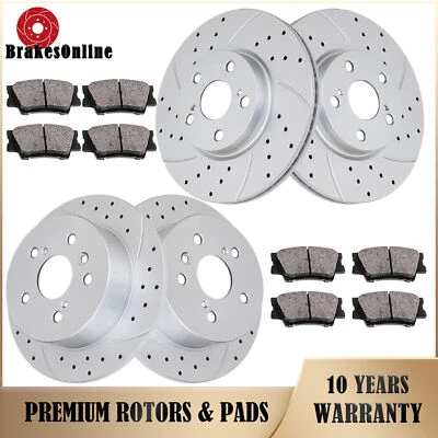 Front and Rear Brake Rotors Pads Kit for Toyota Camry 2012-17 Avalon Lexus ES350 - Image 1 of 4