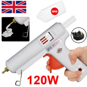 120W Hot Melt Glue Gun kits Professional + Glue Sticks Craft DIY Hobby Glue Tech - Picture 1 of 11