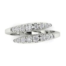 0.4ct Round Cut Wedding Bridal Solitaire Anniversary Band Solid 14k White Gold