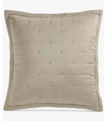 Almohada Martha Stewart EURO farsa satén sedoso lujo champán sedoso $100😃😃 Foto 1 de 4