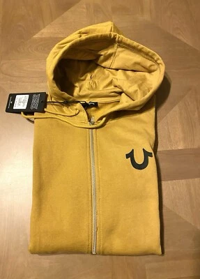 $119 NWT True Religion Men’s Buddha Zipper Hoodie Sweatshirt M Good Cotton Blend - Image 1 of 4