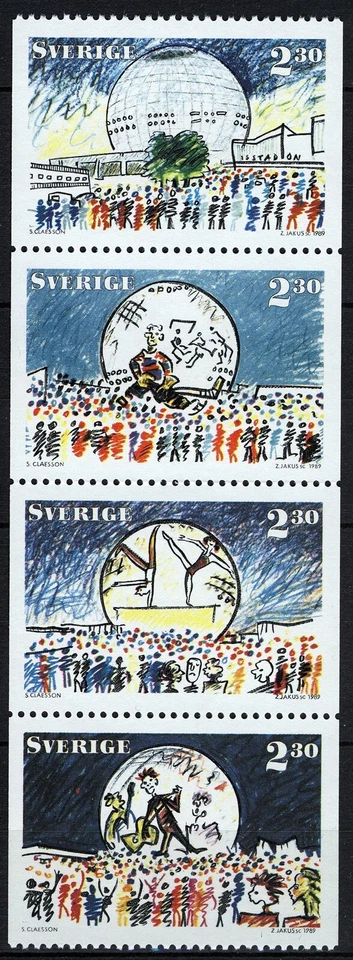 Suecia 1989, Globen, Stockholm Set MNH, Mi 1530-33 Foto 1 de 1