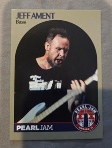 2018 Jeff Ament Pearl Jam Chicago Wrigley Field Trading Baseball Card Hoops F
